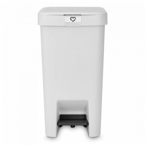 Ведро для мусора с крышкой, 16 л, переработанный пластик, светло-серый, серия Step Up, BRABANTIA, Бельгия, BRABANTIA (Бельгия)