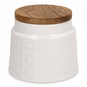 Банка для хранения, 500 мл, керамика, белый, серия Nature, SAGAFORM, Швеция, Банки для продуктов