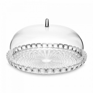 Блюдо сервировочное, пластик SAN, 30 см, прозрачный, серия Tiffany, GUZZINI, Италия, Посуда для пикника