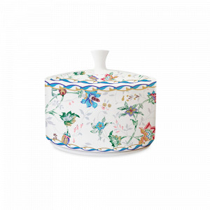 Сахарница Букингем, 250 мл, костяной фарфор, белый, декор, серия Emily, ANNA LAFARG, Китай, Сахарницы