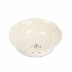 Салатник Цветок, 22 см, 1.9 л, фарфор, белый, декор, серия Meadow, ANNA LAFARG, Китай, Meadow ANNA LAFARG