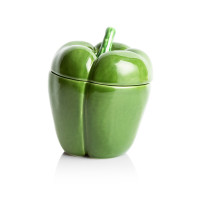 Банка для хранения «Перец», 11,5 см, керамика, зеленый, серия Перец, Bordallo Pinheiro, Португалия_00801880065779696720.jpg