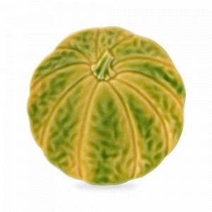 Тарелка десертная «Тыква», 16 см, керамика, желтый, зеленый, серия Тыква, Bordallo Pinheiro, Португалия, BORDALLO PINHEIRO (Португалия)