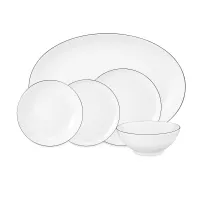 Сервиз обеденный на 6 персон, 20 предметов, серия Lido Black Line, SELTMANN, Германия, 