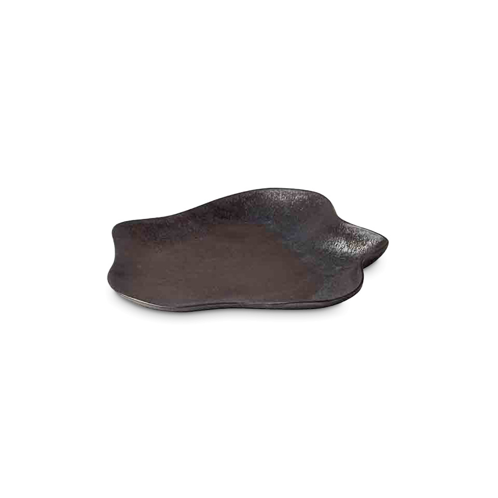 Тарелка для пасты Black, 23.7 см, каменная керамика, черный, серия Shell, ROOMERS TABLEWARE, Нидерланды