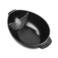 Кастрюля с крышкой для мидий, 25 х 18 см, чугун, черный, серия La Cocotte, STAUB, Франция_00806130061305242585.jpg