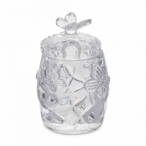 Сахарница с ложкой, 11 см, 120 мл, стекло, сталь, серия Butterfly, ANNA LAFARG, Китай, Butterfly ANNA LAFARG