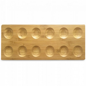 Блюдо прямоугольное сервировочное, 12 ячеек, 52 х 22 см, бамбук, серия Jomon, COOKPLAY, Испания, Сервировочные доски