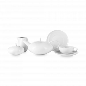 Сервиз чайный на 6 персон, 21 предмет, фарфор, белый, серия Domo White, VISTA ALEGRE, Португалия, Чайные сервизы из фарфора