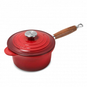 Ковш , 1,8 л, 18 см, чугун, дерево, красный, серия Cerise, LE CREUSET, Франция, LE CREUSET (Франция)