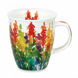 Кружка «Разноцветные цветы», 480 мл, костяной фарфор, декор, серия Nevis, DUNOON, Великобритания, DUNOON (Великобритания)