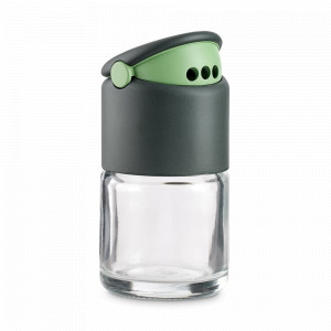 Банка для специй, 80 мл, стекло, пластик, темно-зеленый, серия Essential, LEKUE, Испания, Солонки и перечницы