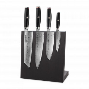 Набор из 4-х кухонных ножей на подставке из дуба, серия Ypsilon, YAXELL, Япония, YAXELL (Япония)