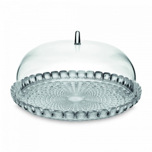 Блюдо сервировочное, пластик SAN, 30 см, серый, серия Tiffany, GUZZINI, Италия, Посуда для пикника