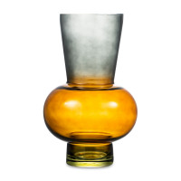 Ваза Триобль, 25 см, стекло, розово-дымчатый, Rasteli, Бельгия