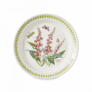 Тарелка закусочная «Летний луг Наперстянка», 20 см, фаянс, белый, декор, серия Botanic Garden, PORTMEIRION, Великобритания, PORTMEIRION (Великобритания)