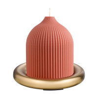 Подсвечник круглый с титановым покрытием, 12 см, нержавеющая сталь, золотой, серия Edge, TKANO, Россия_00812590062574194969.jpg