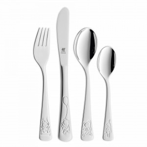 Набор из 4-х детских столовых приборов «Медвежонок Тедди»,  нержавеющая сталь, ZWILLING J.A. HENCKELS, Германия, ZWILLING (Германия)