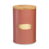 Банка для хранения чая, 1.3 л, углеродистая сталь, бамбук, терракота, серия Irmel, SMART SOLUTIONS, Россия