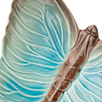 Блюдо для фруктов, 41 х 33 см, керамика, коричневый, голубой, серия Cloudy Butterflies, Bordallo Pinheiro, Португалия_00816580050730724117.jpg