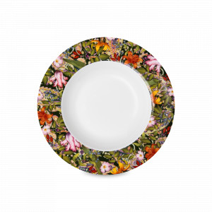 Тарелка суповая, 23 см, фарфор, белый, декор, серия Майя, MIX&amp;MATCH HOME, Китай, MIX & MATCH (Народная Республика Бангладеш)