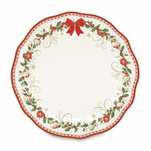 Тарелка обеденная, 28 см, фарфор, серия Christmas Heritage, EASY LIFE (R2S), Италия, Новогодняя коллекция