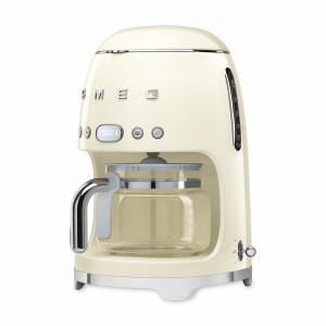 Кофеварка капельная, нержавеющая сталь, пластик, кремовый, SMEG, Италия, Кофеварки