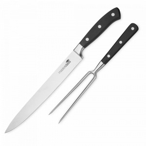 Набор из вилки и ножа для разделки и сервировки, 35 см, нержавеющая сталь, черный, серия MasterClass, KITCHEN CRAFT, Великобритания, Кухонные принадлежности Kitchen Craft