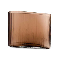 Ваза Туман, 21 см, хрустальное стекло, карамельный, NUDE GLASS, Турция