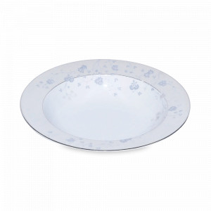 Тарелка для пасты, 26 см, фарфор, белый, декор, серия Isabella, MIKASA, США, Тарелки для пасты