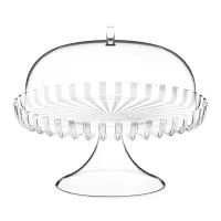 Блюдо для торта на ножке с крышкой, биопластик, 31 см, перламутровый, серия Dolcevita, GUZZINI, Италия, 