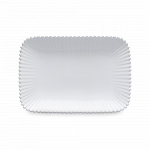 Блюдо прямоугольное White, 30 х 21 см, керамика, белый, серия Pearl, COSTA NOVA, Португалия, Pearl COSTA NOVA