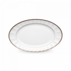 Блюдо овальное, 38 см, фарфор, белый, золотой, серия Soren Gold, WALLENDORFER, Германия, WALLENDORFER (Германия)