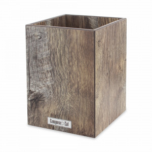 Подставка универсальная для кухонных принадлежностей, 12 х 12 х 17см, дуб мореный, композитный материал, серия Fashion, ComposeEat, Россия, Подставки для кухонных аксессуаров