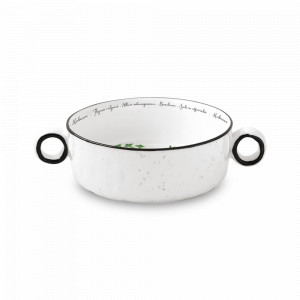 Салатник, 12 см, фарфор, белый с декором, серия Herbarium, EASY LIFE (R2S), Италия, Салатники фарфоровые белые