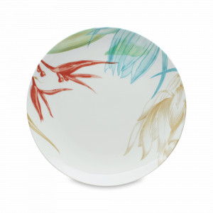 Тарелка обеденная, 27 см, фарфор, белый, декор, HOMEFEEL, Россия, Тарелки