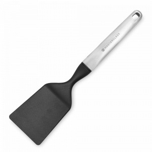 Лопатка кухонная с прорезями Soft Grip, 30 см, нержавеющая сталь, нейлон, стальной, серия MasterClass, KITCHEN CRAFT, Великобритания, Металлическая кухонная лопатка