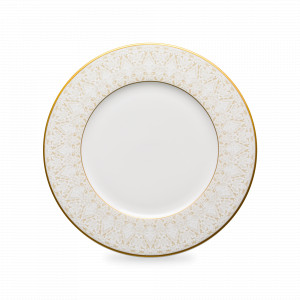 Тарелка пирожковая, 16 см, костяной фарфор, белый, декор, серия Аврора Шампань, NARUMI, Япония, NARUMI (Япония)