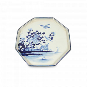 Поднос BLUE/WHITE, 38.5 см, фарфор, белый, синий, ROOMERS TABLEWARE, Нидерланды, Подносы