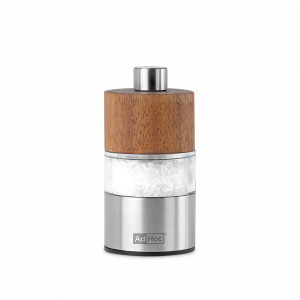 Мельница для перца и соли, 6,2 х 3,2 см, нержавеющая сталь, акрил, дерево акации, серия David, ADHOC, Германия, Мельницы для перца