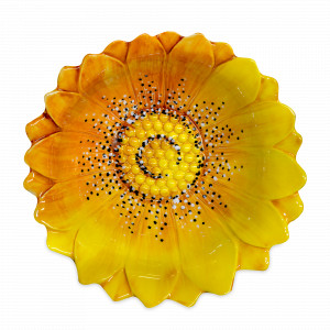 Салатник, 26 см, керамика, желтый, декор, серия Маргаритка, EDELWEISS, Италия, EDELWEISS (Италия)