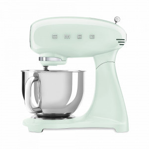 Миксер планетарный, 4,8 л, 3 насадки, литой алюминий, нержавеющая сталь, пластик, светло-зеленый, SMEG, Италия, SMEG (Италия)