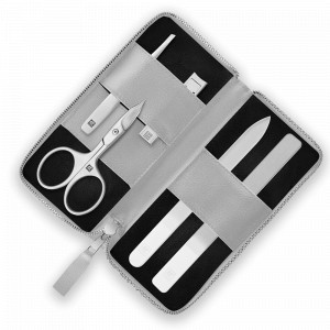 Набор маникюрный в кожаном футляре, 5 предметов, серый, серия Beauty Premium, ZWILLING J.A. HENCKELS, Германия, Маникюрные наборы ZWILLING