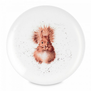 Тарелка закусочная «Белка Забавная фауна», 20 см, костяной фарфор, белый, декор, серия Wrendale Designs, ROYAL WORCESTER, Великобритания, ROYAL WORCESTER (Великобритания)