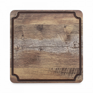 Доска для сервировки и нарезки с желобом 24 х 24 см, дуб мореный, композитный материал, серия Surface, ComposeEat, Россия, Сервировочные доски