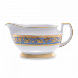 Соусник Blue Gold, 500 мл, фарфор, голубой, золотой, серия Imperial, FALKENPORZELLAN, Германия, Imperial FALKENPORZELLAN