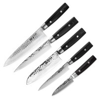 Набор кухонных ножей, 5 штук, на магнитной подставке ComposeEat (белая), серия Zen, YAXELL, Япония_00816810046978992590.jpg