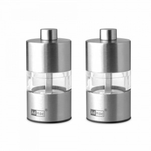 Набор мельниц для перца и соли, MINIMILL, высота 6,2 см, диаметр 3,2 см, серия Minimill, ADHOC, Германия, Скидки до -30% на кухонные аксессуары Adhoc