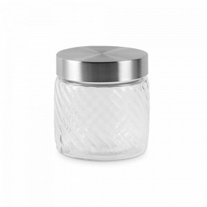 Банка для хранения, 0.8 л, стекло, нержавеющая сталь, HOMEFEEL, Россия, Банки для хранения HomeFeel