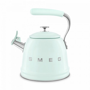 Чайник со свистком, 2.3 л, нержавеющая сталь, пастельный зелёный, SMEG, Италия, Чайники наплитные